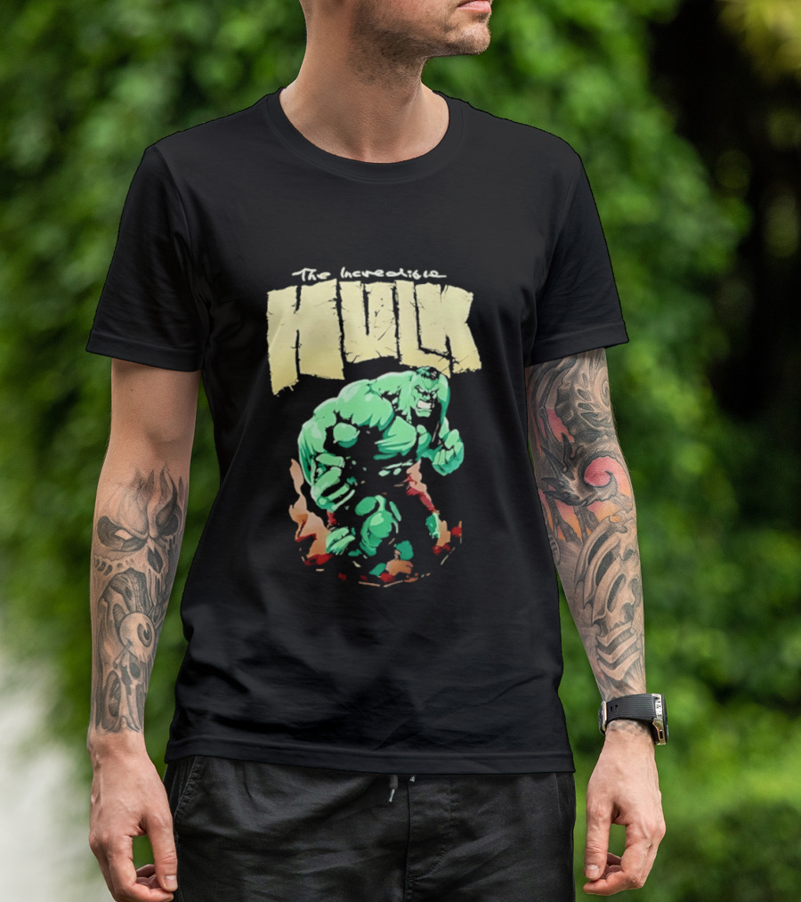 The Incredible Hulk Marvel Comic Retro Watercolor T-Shirt