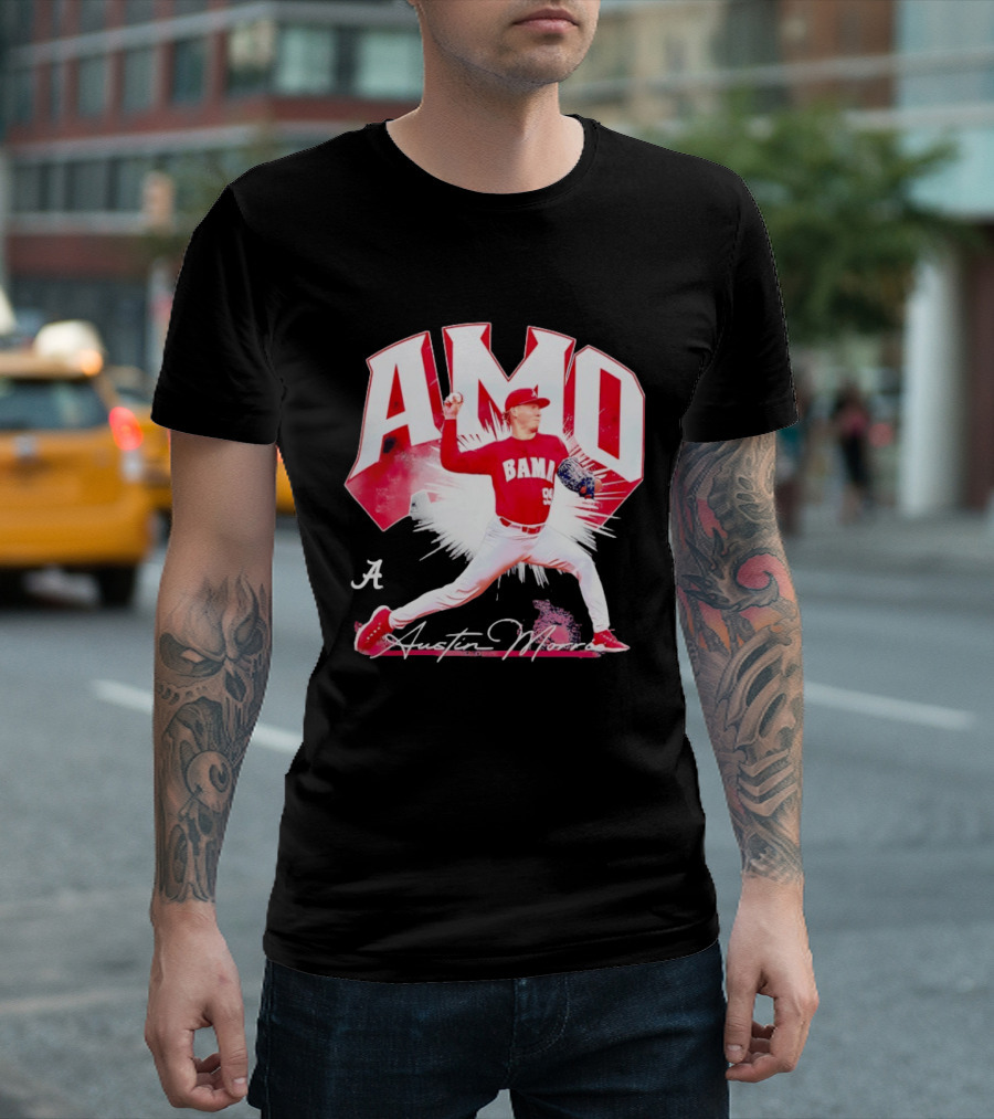Austin Morris NCAA Baseball Alabama Crimson Tide Collage T-Shirt