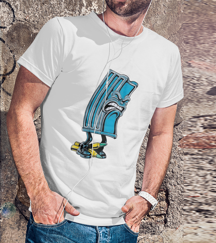 Angry Rifle Magazine With Walking Bullets T-Shirt