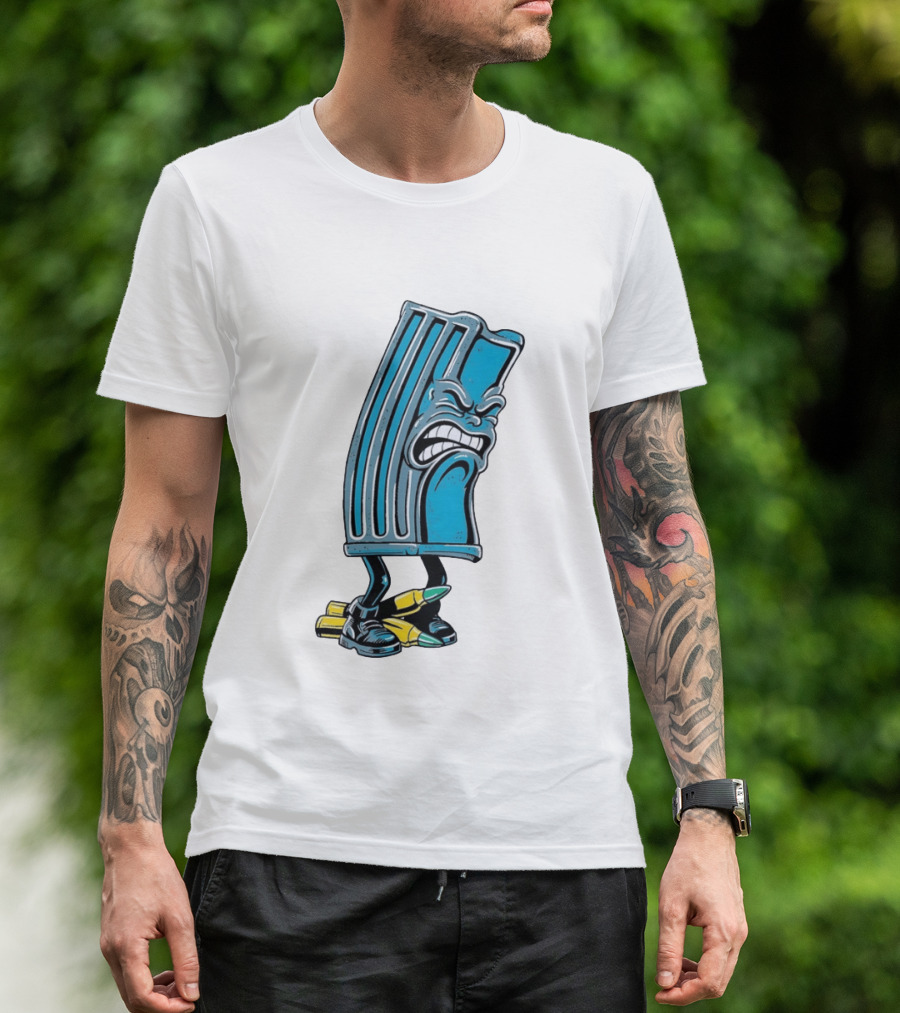 Angry Rifle Magazine With Walking Bullets T-Shirt