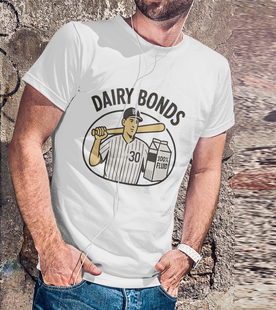 Dairy Bonds Baseball 30 Player 100 Percent Fluid T-Shirt