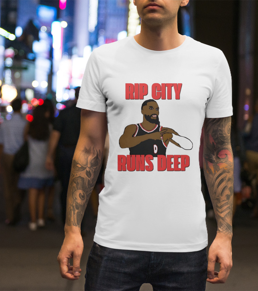 Rip City Runs Deep Damian Lillard Portland Trail Blazers T-Shirt