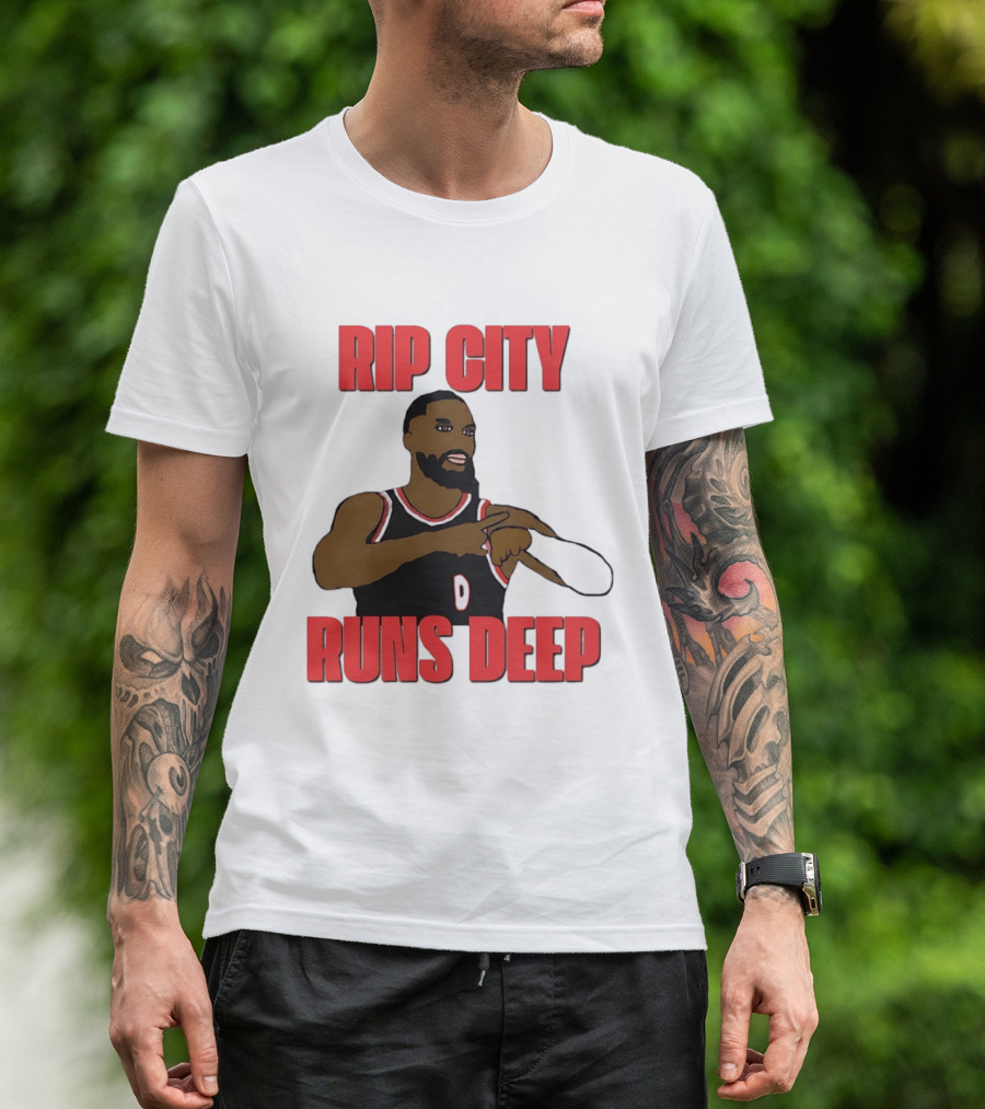 Rip City Runs Deep Damian Lillard Portland Trail Blazers T-Shirt