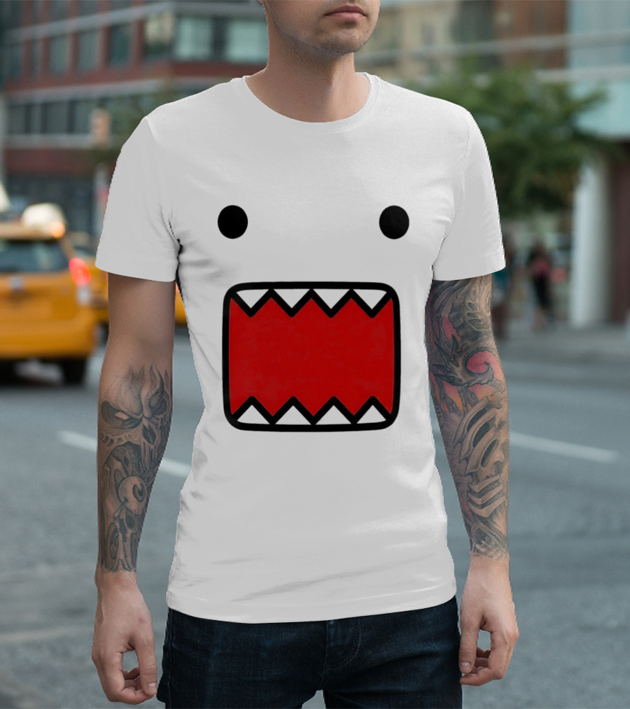 Domo Kun Face Expression With Red Teeth T-Shirt