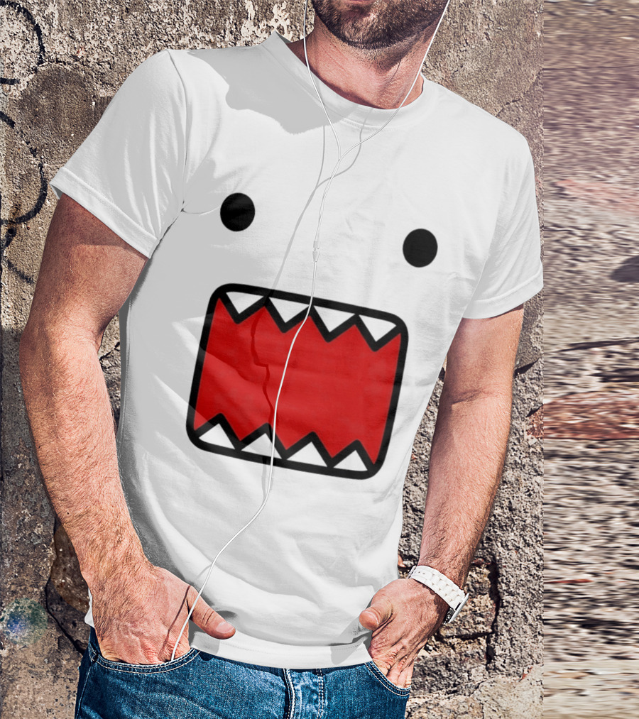 Domo Kun Face Expression With Red Teeth T-Shirt