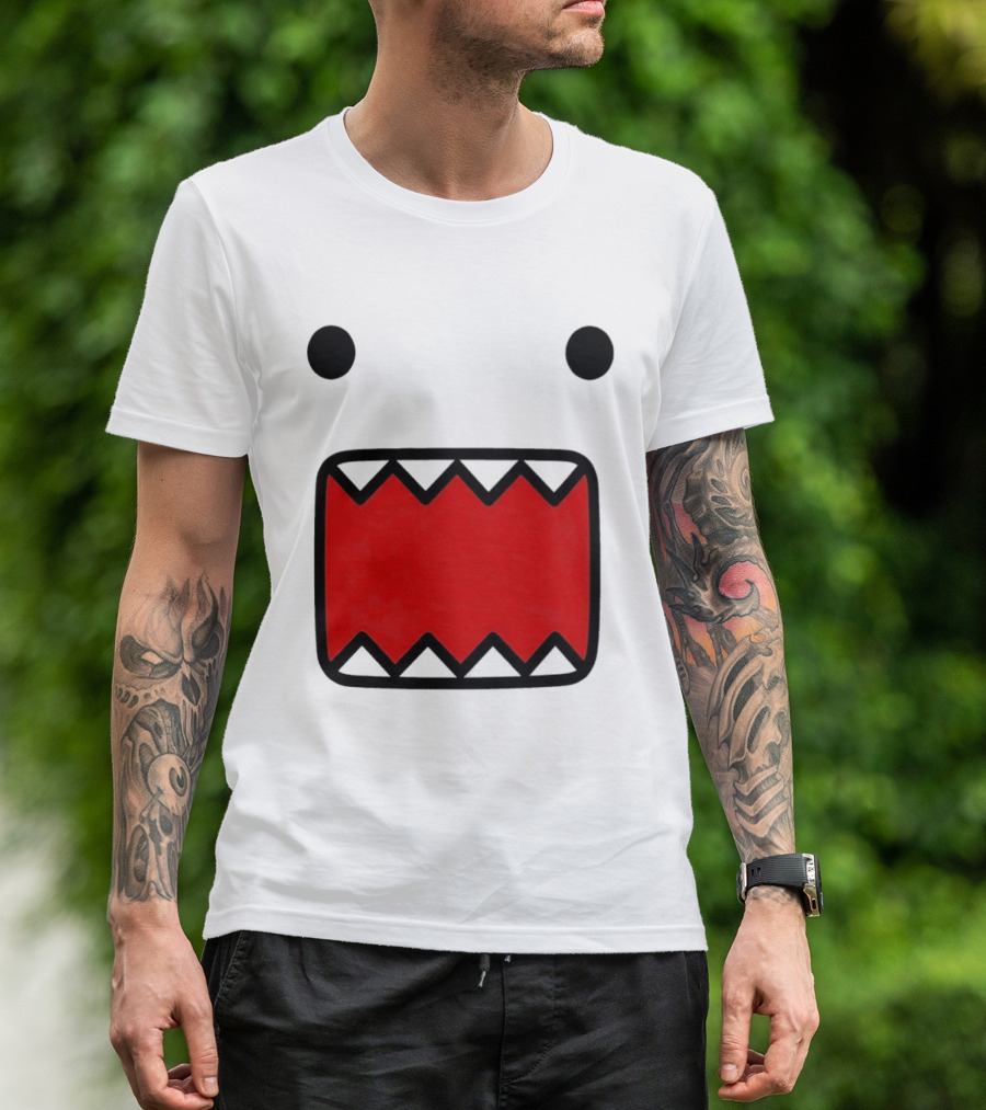 Domo Kun Face Expression With Red Teeth T-Shirt