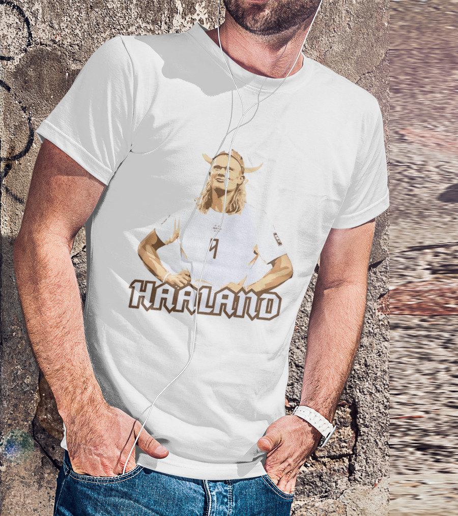 Erling Haaland Viking 9 Manchester City Football Player Horned Helmet T-Shirt