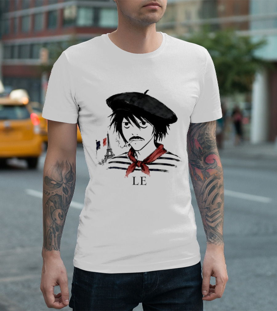 LE D. Note L Death Note Eiffel Tower France T-Shirt