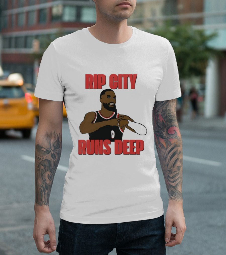 RIP City Runs Deep Basketball Tribute Player 0 T-Shirt