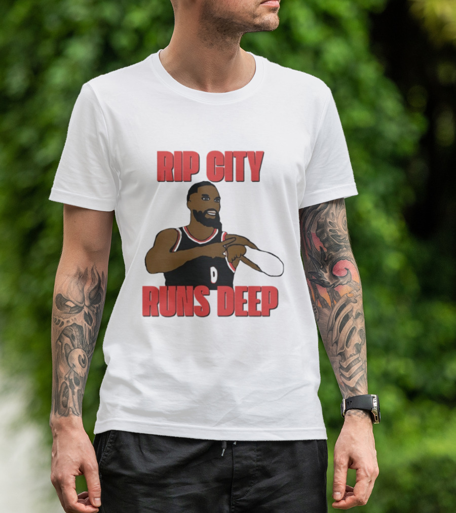 RIP City Runs Deep Basketball Tribute Player 0 T-Shirt