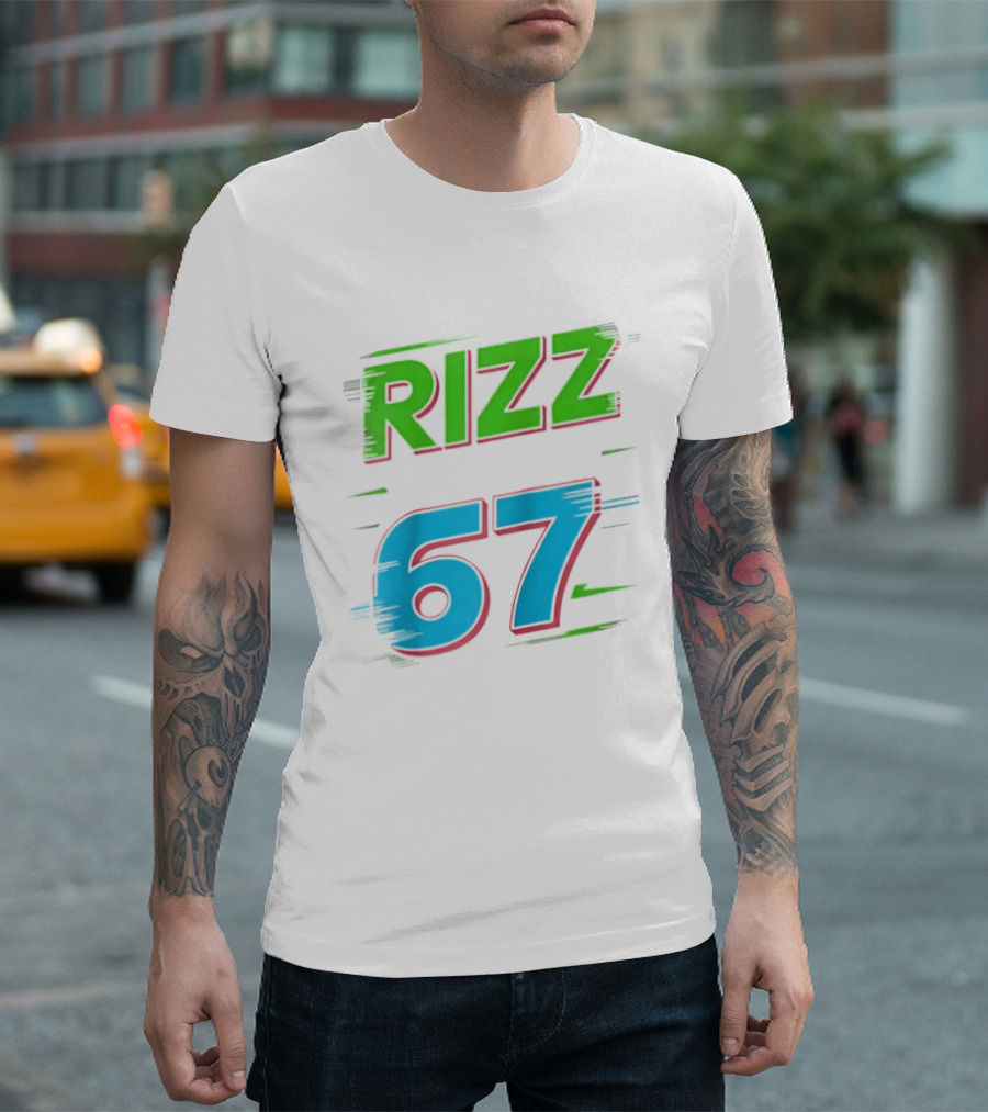 Rizz 67 Colorful Brushstroke T-Shirt