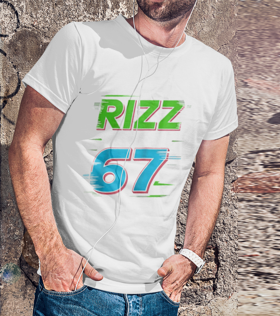 Rizz 67 Colorful Brushstroke T-Shirt