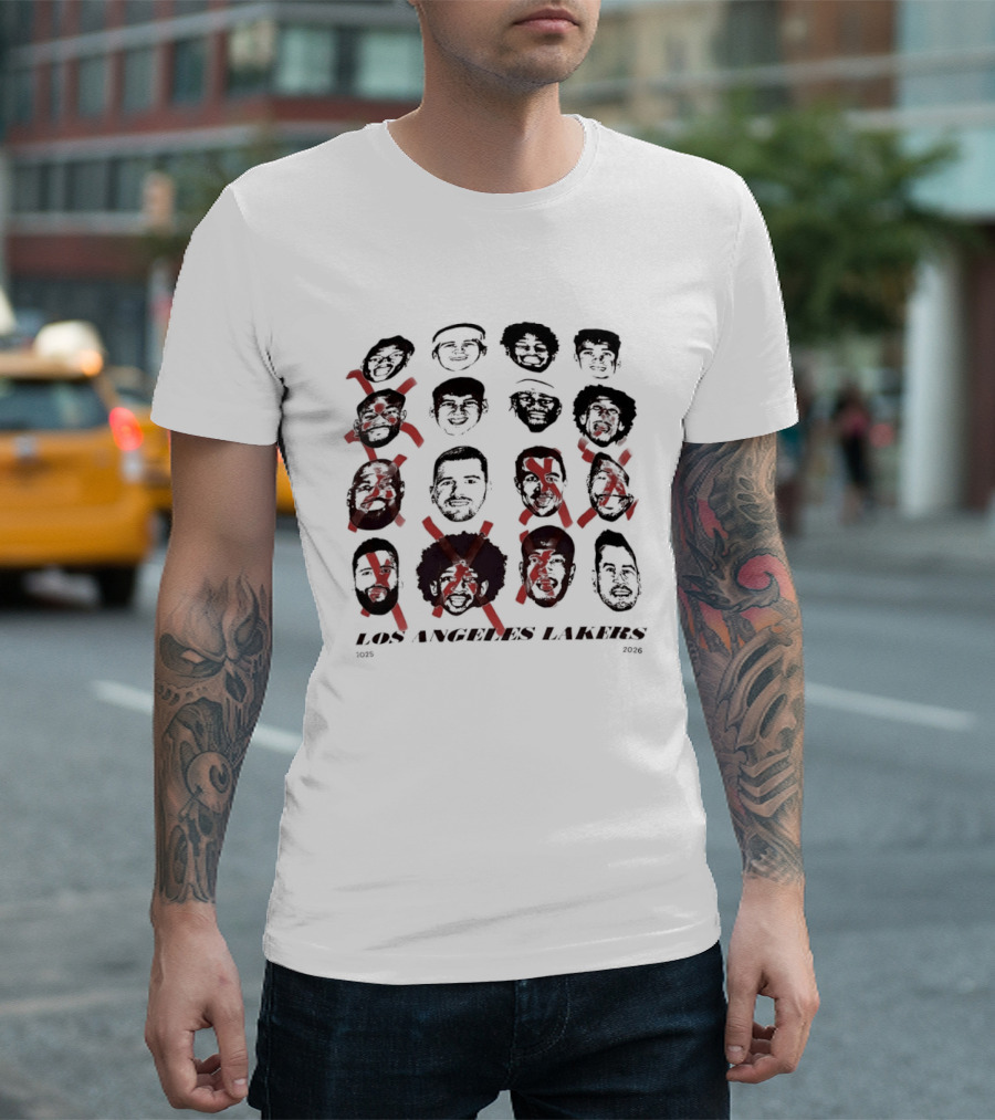 Los Angeles Lakers 2025 2026 Swag Head Basketball T-Shirt