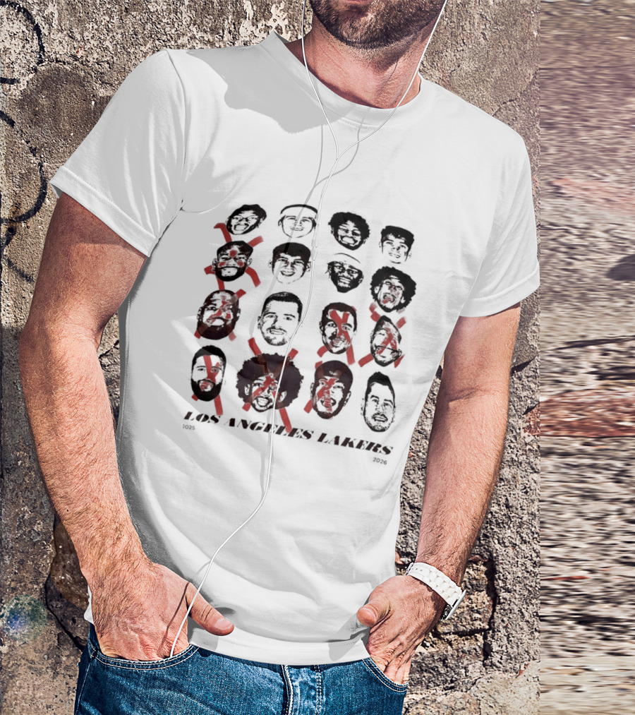 Los Angeles Lakers 2025 2026 Swag Head Basketball T-Shirt
