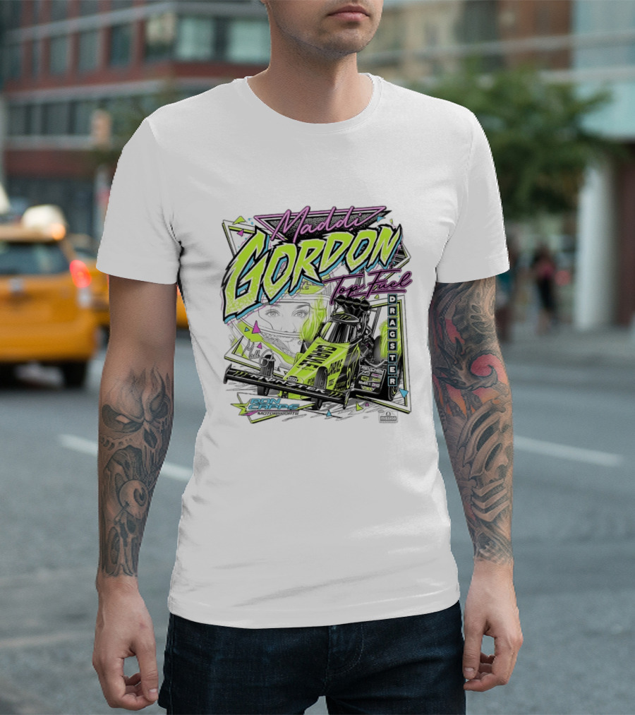 Maddi Gordon Top Fuel Dragster Ron Capps Motorsports Neon T-Shirt