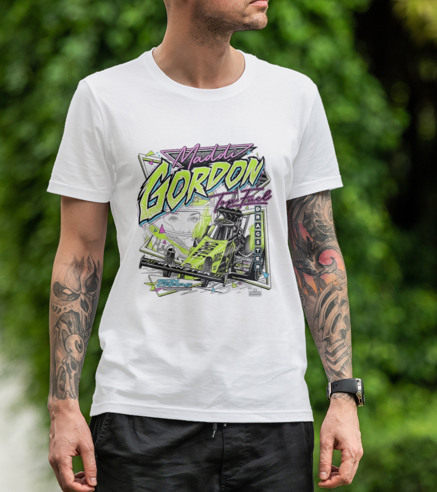 Maddi Gordon Top Fuel Dragster Ron Capps Motorsports Neon T-Shirt