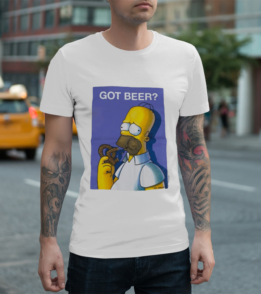 Got Beer Homer Eating Pretzel T-Shirt