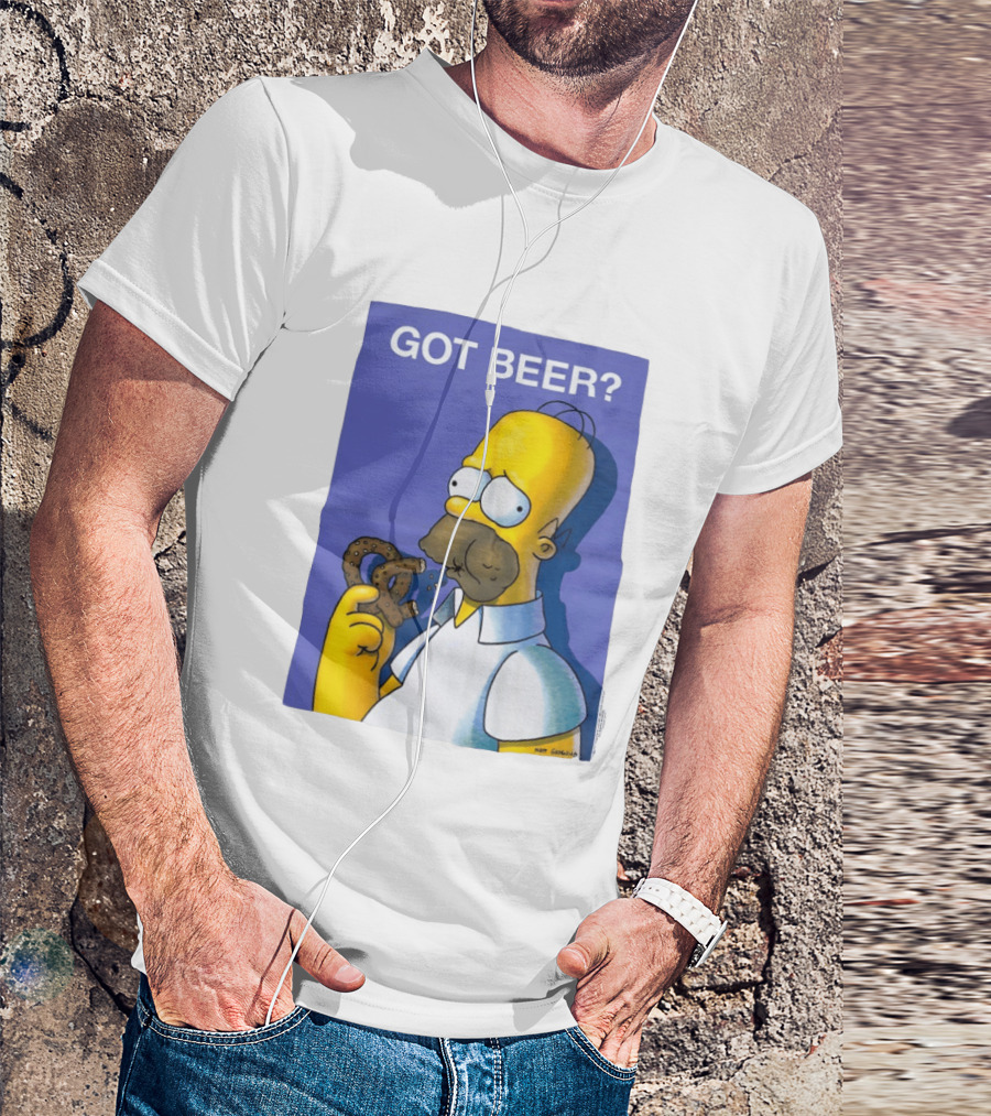 Got Beer Homer Eating Pretzel T-Shirt
