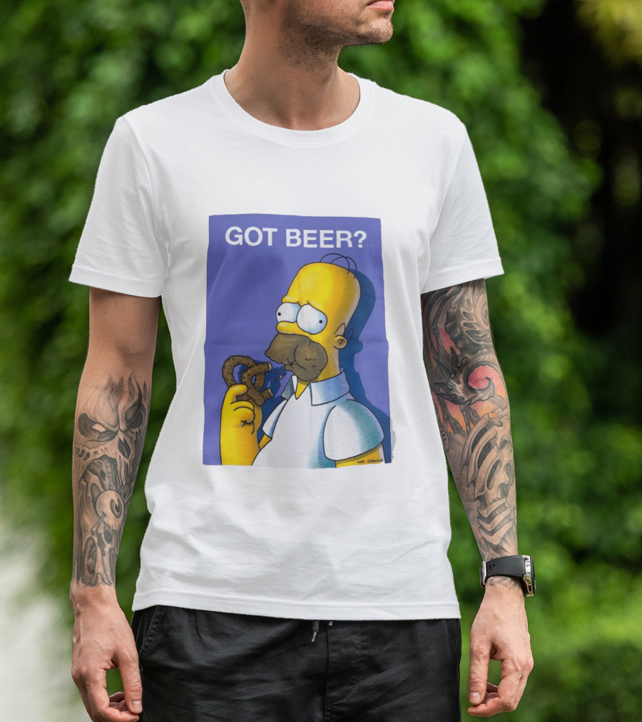 Got Beer Homer Eating Pretzel T-Shirt