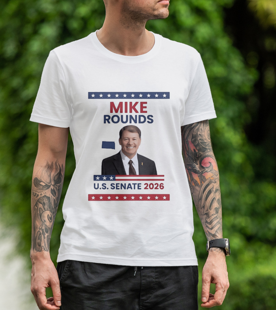 Mike Rounds U.S. Senate 2026 South Dakota USA Flag T-Shirt