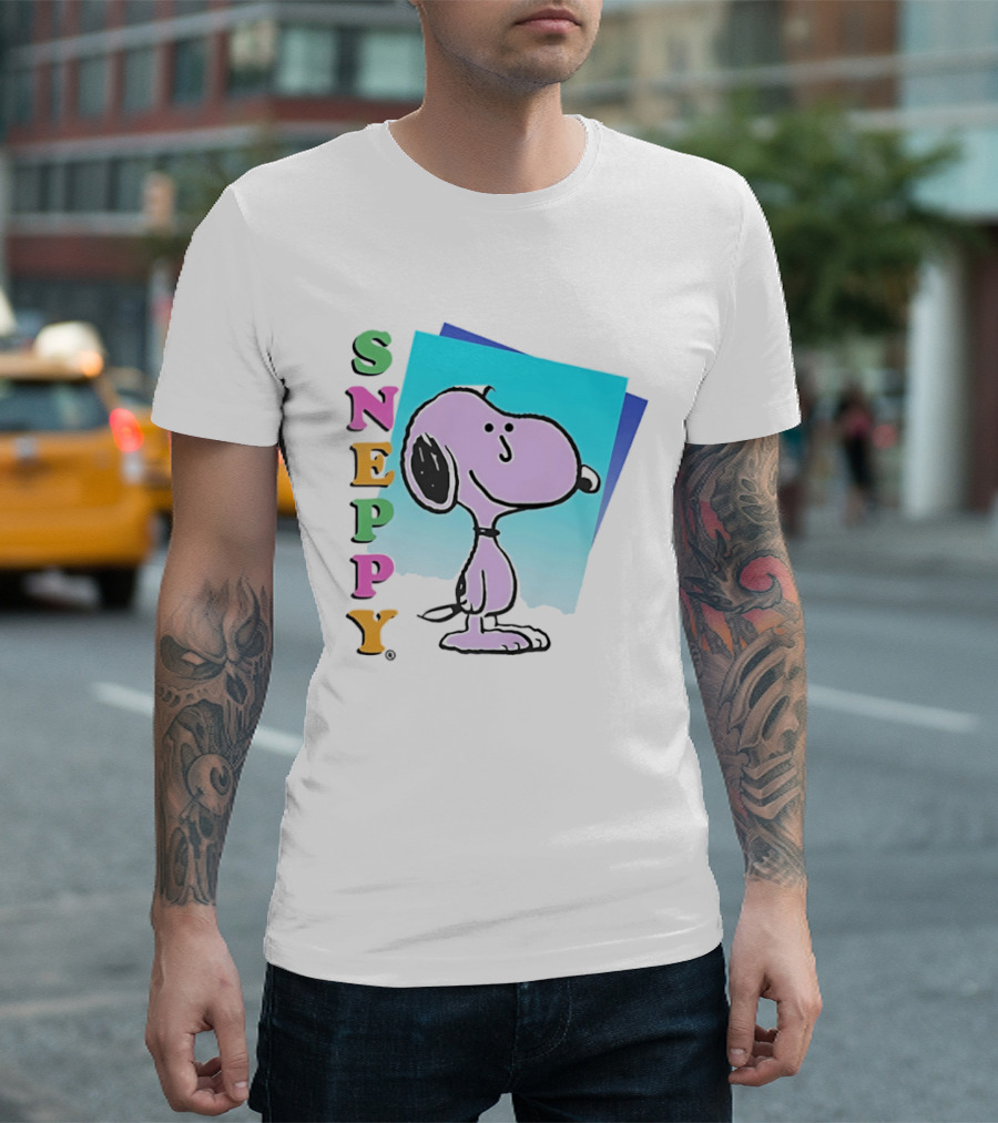 Sneppy Obvious Plant 1991 Bootleg Snoopy Cartoon Character With Multicolored T-Shirt