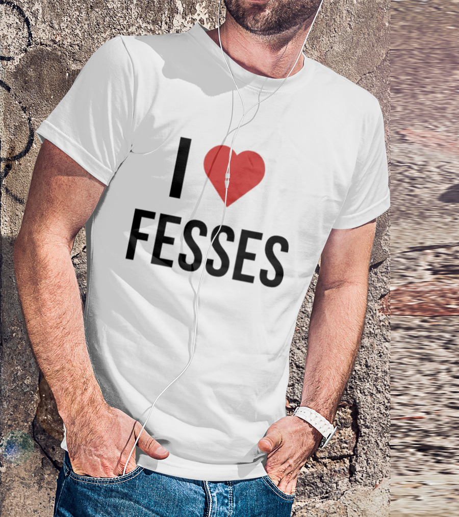 I Heart Fesses Bold Red Heart T-Shirt