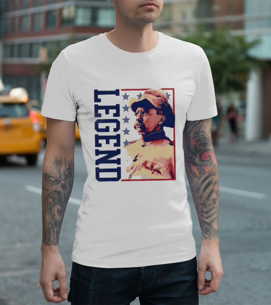 Legend Teddy Roosevelt Stars Iconic Figure T-Shirt