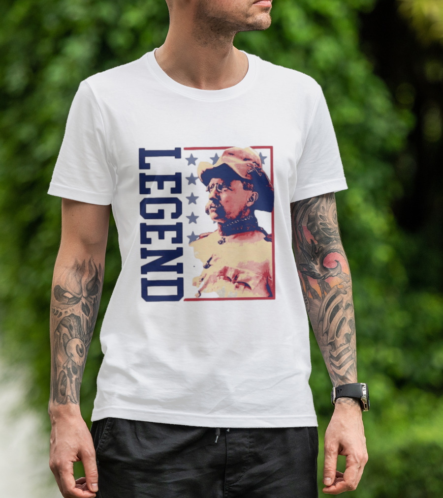 Legend Teddy Roosevelt Stars Iconic Figure T-Shirt
