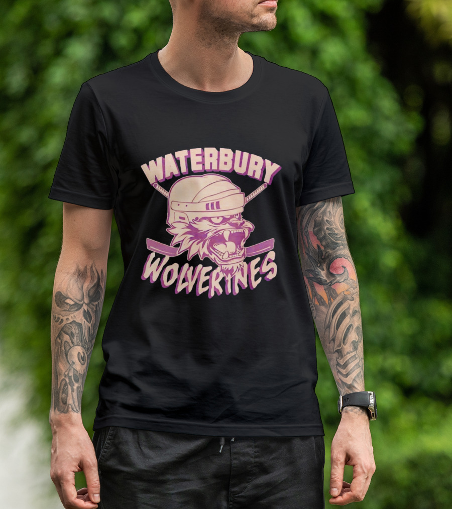 Waterbury Wolverines Happy Gilmore Hockey Helmet Wolverine T-Shirt
