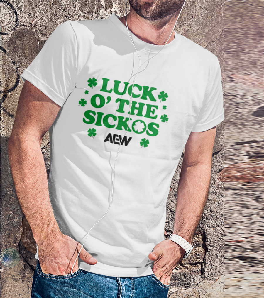 AEW Luck O' The Sickos Clover Theme All Elite Wrestling T-Shirt