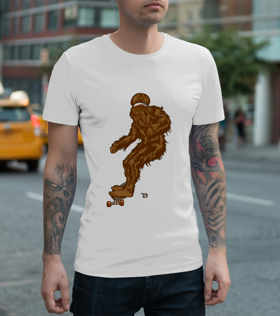 Ames Bros Skater Bigfoot Sasquatch Skateboard Legend T-Shirt