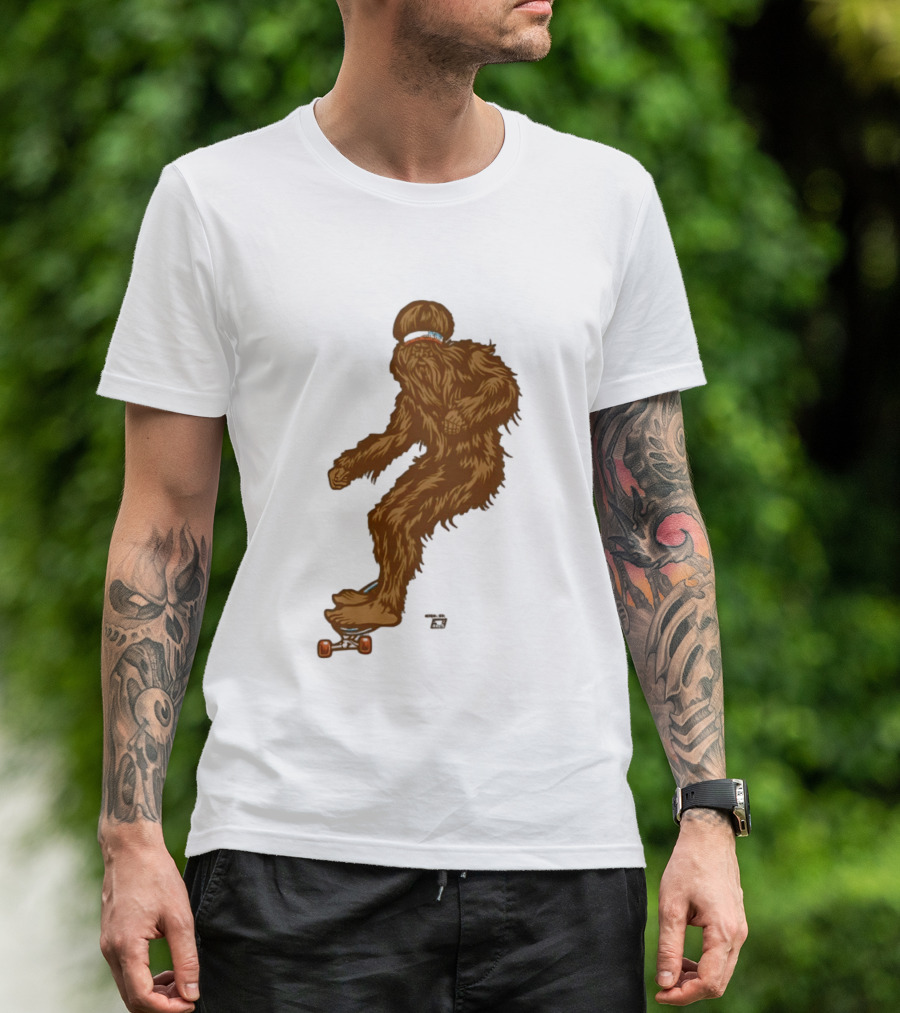Ames Bros Skater Bigfoot Sasquatch Skateboard Legend T-Shirt