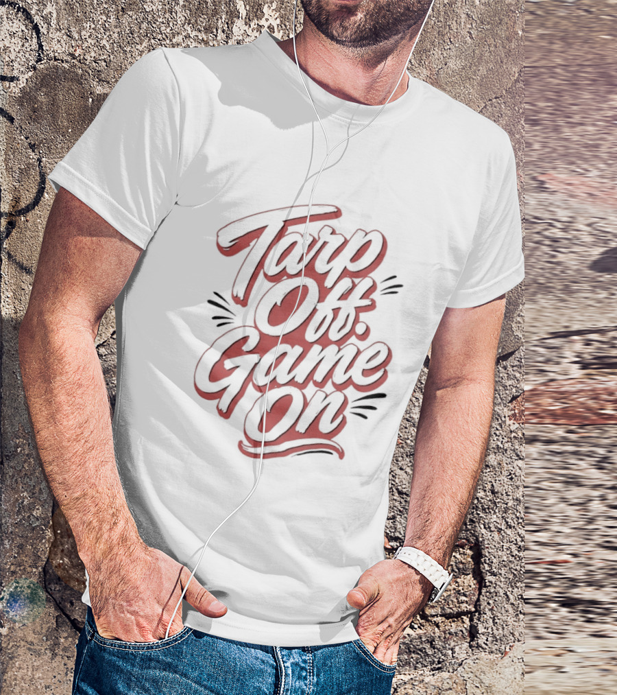 Cincinnati Reds Tarp Off Game On T-Shirt