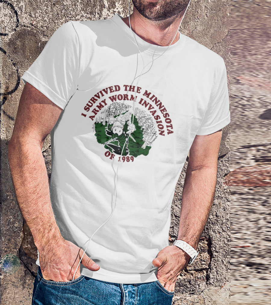 I Survived The Minnesota Army Worm Invasion Of 1989 Vintage Forest Troop T-Shirt