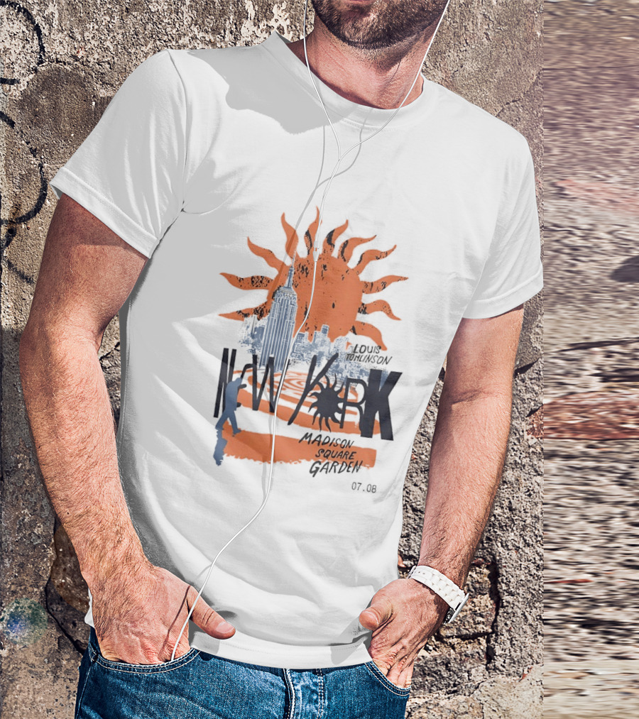 Louis Tomlinson New York Madison Square Garden 07.08 Sun And Skyline T-Shirt