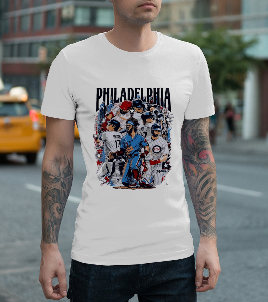 Philadelphia Ohtani Witt Jr 2026 Baseball Montage Philly PCA T-Shirt