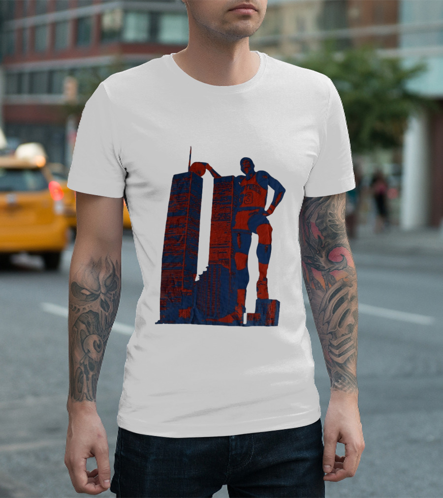 Patrick Ewing New York Knicks Twin Towers Basketball T-Shirt