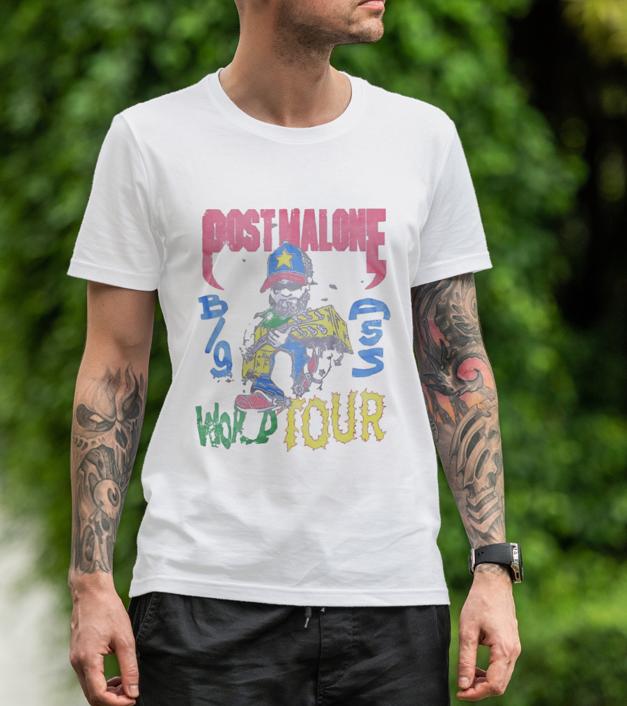 Post Malone Big Ass World Tour Cartoon T-Shirt