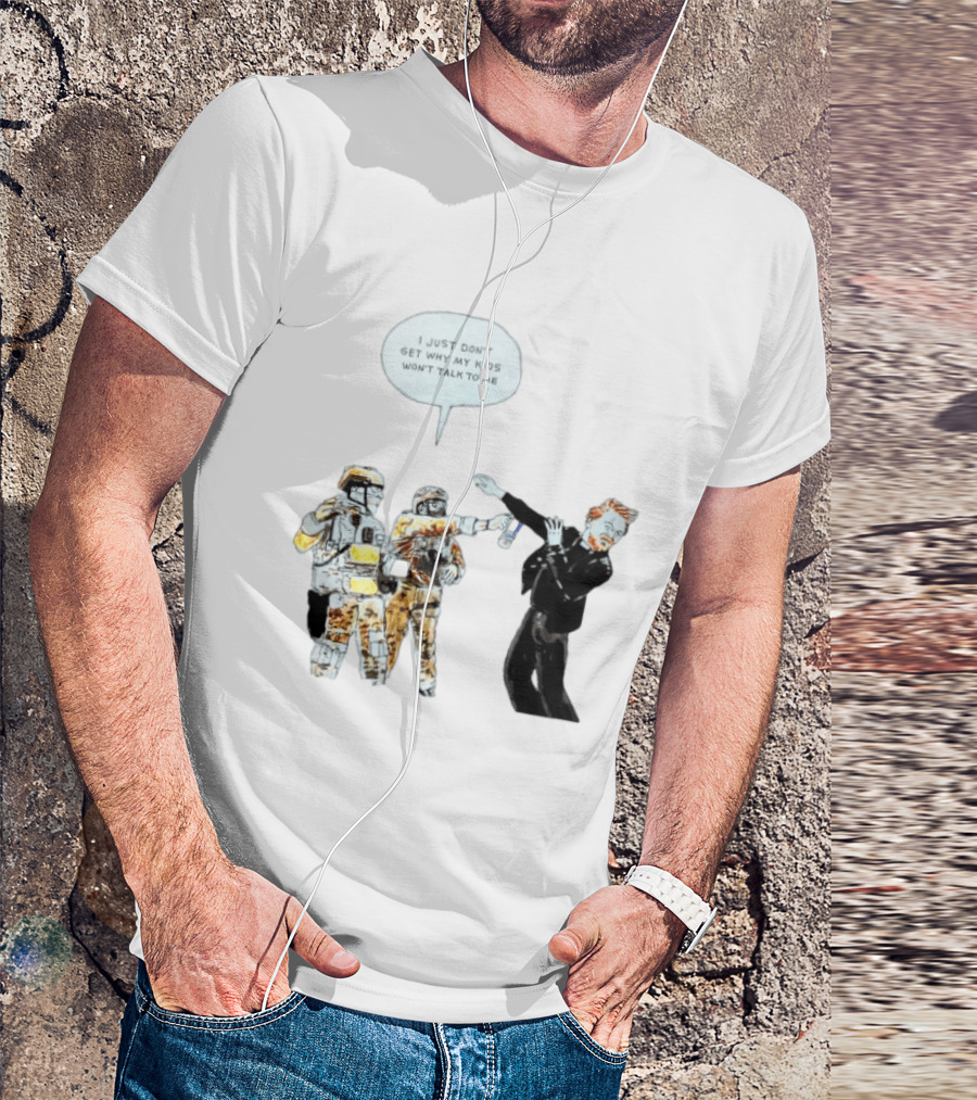 Priest With Soldiers And Kids Speech Bubble T-Shirt