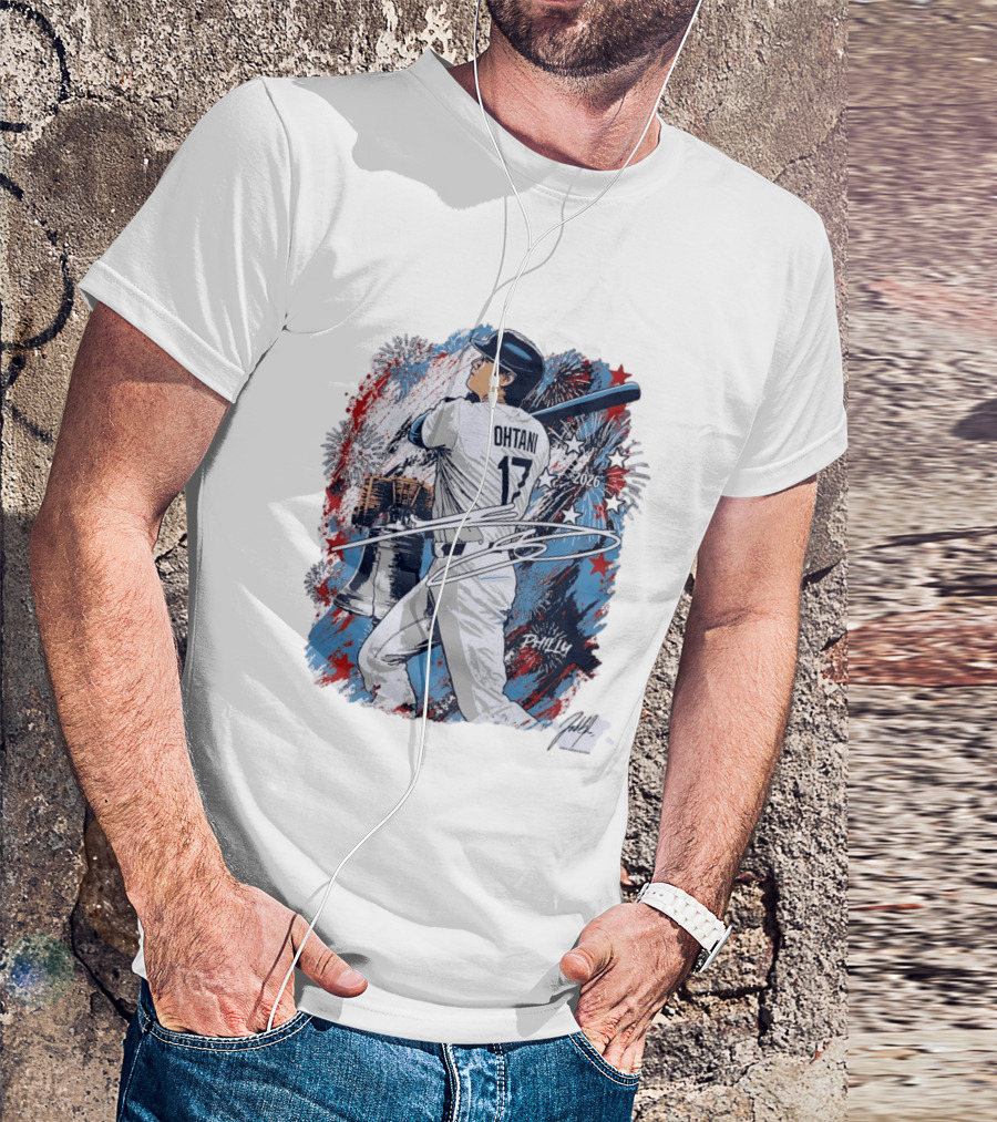 Shohei Ohtani 2026 Philly Liberty Bell Baseball Fireworks T-Shirt