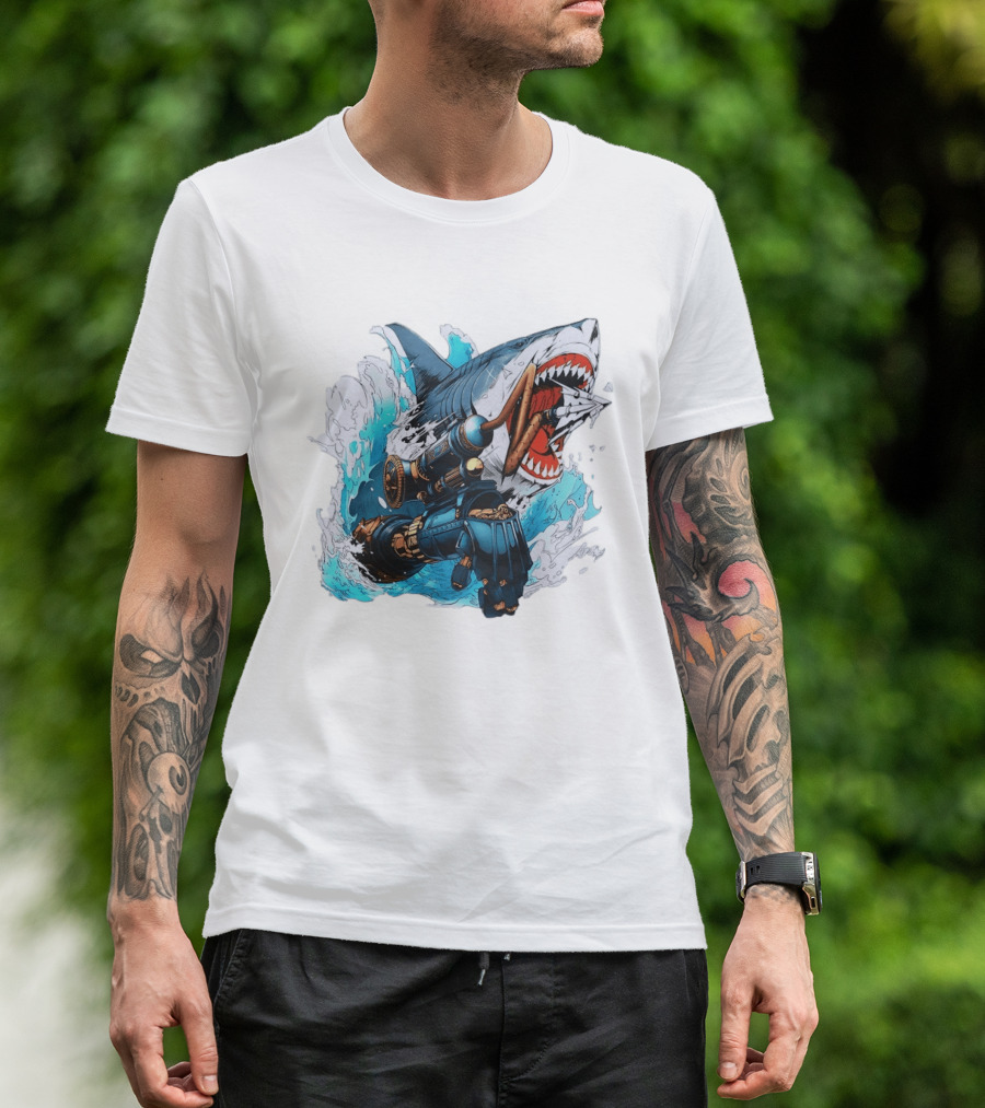 Steampunk Shark Lies Of P Puppet String Adventure Magic T-Shirt
