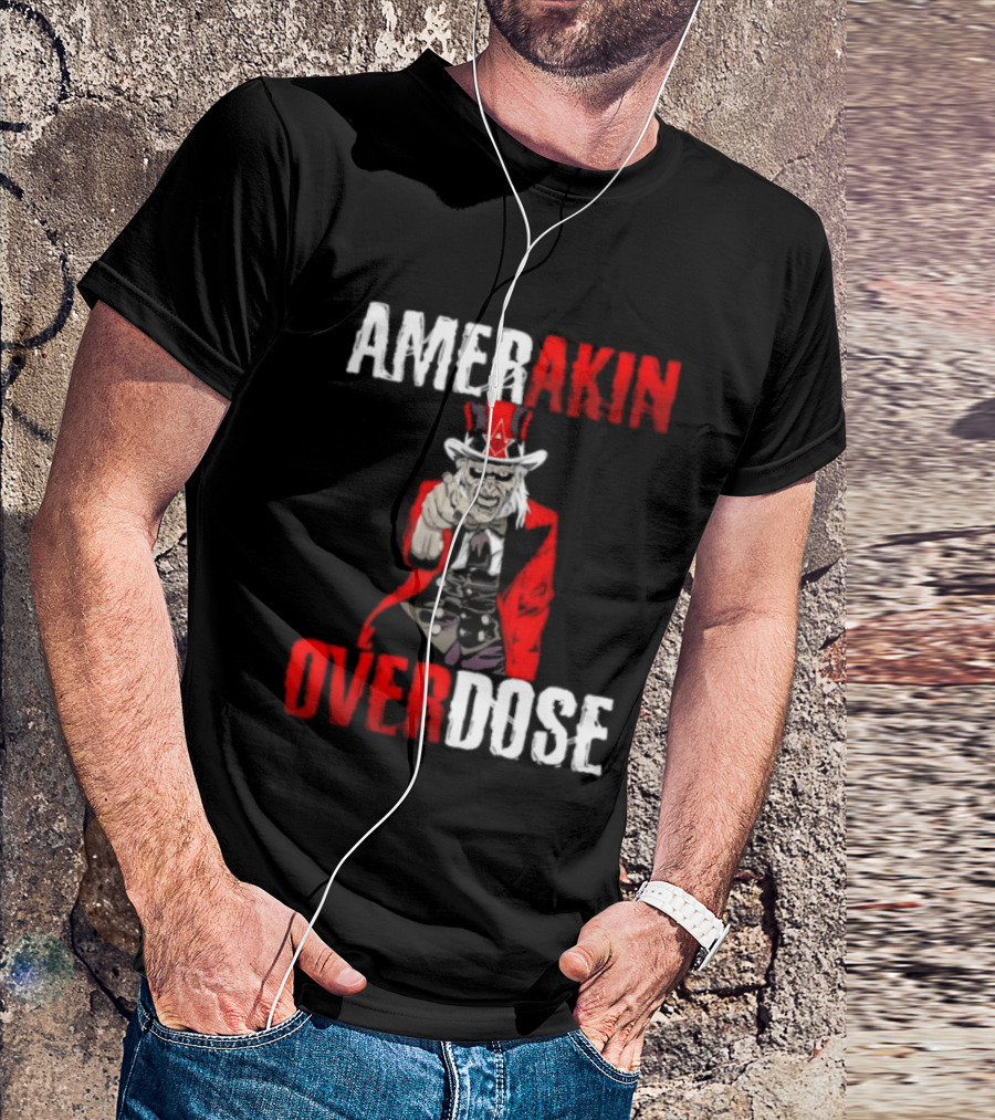 Amerakin Overdose Uncle Sam Horror Industrial Metal T-Shirt
