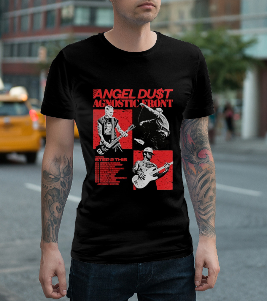 Angel Du$t Agnostic Front Featuring Step 2 This Tour Live Band Performance T-Shirt