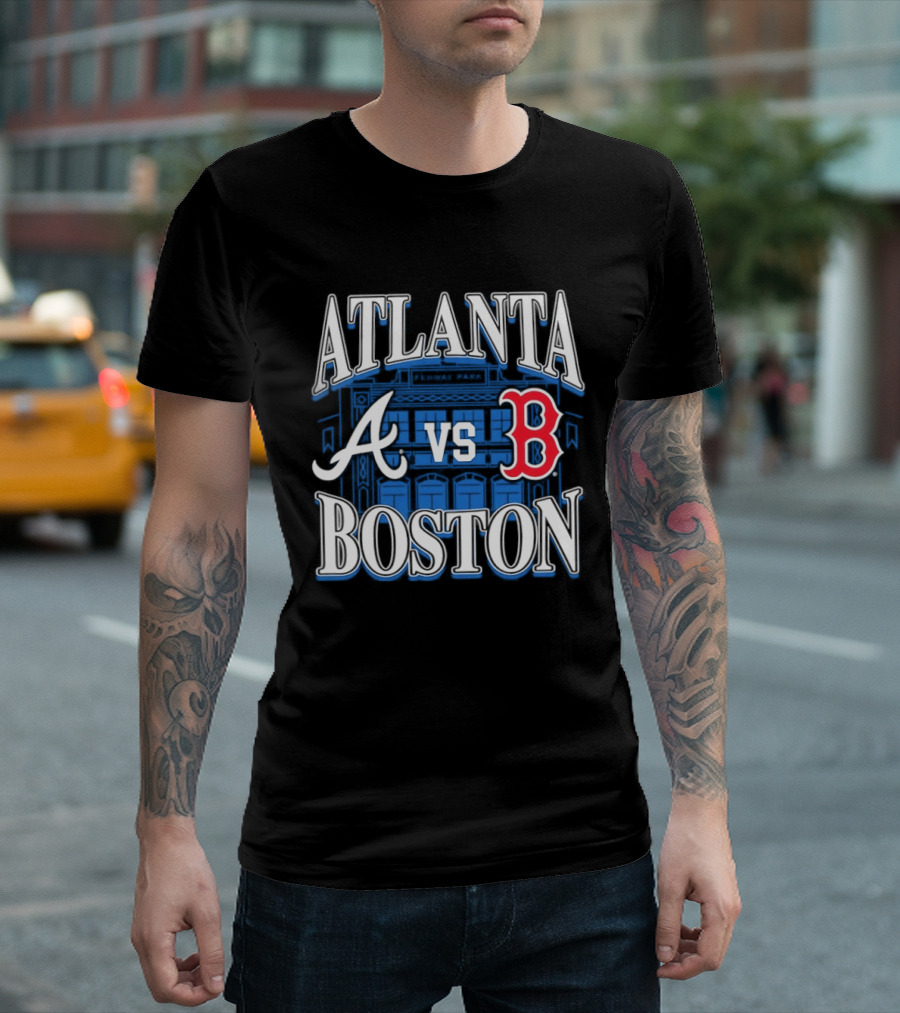 Atlanta Vs Boston Braves Red Sox Fenway Park MLB Baseball T-Shirt