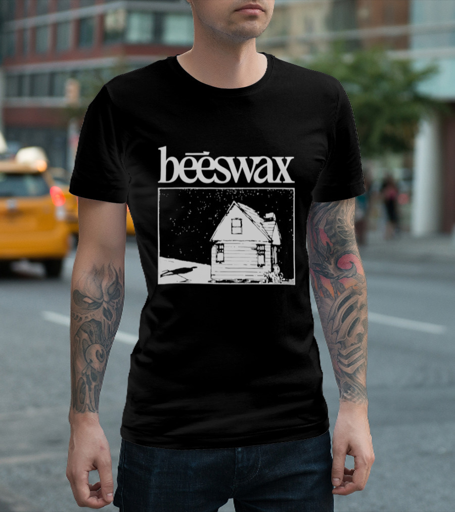 Beeswax City Of Lab Cabin Snow Scene T-Shirt