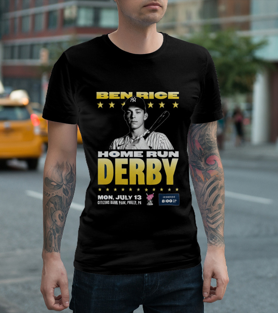 Ben Rice Home Run Derby July 13 Citizens Bank Park Philly Netflix 8 PM T-Shirt