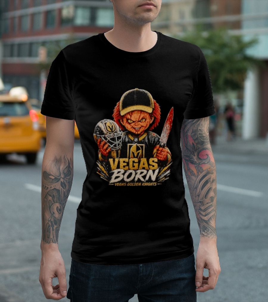 Vegas Born Chucky Vegas Golden Knights NHL T-Shirt