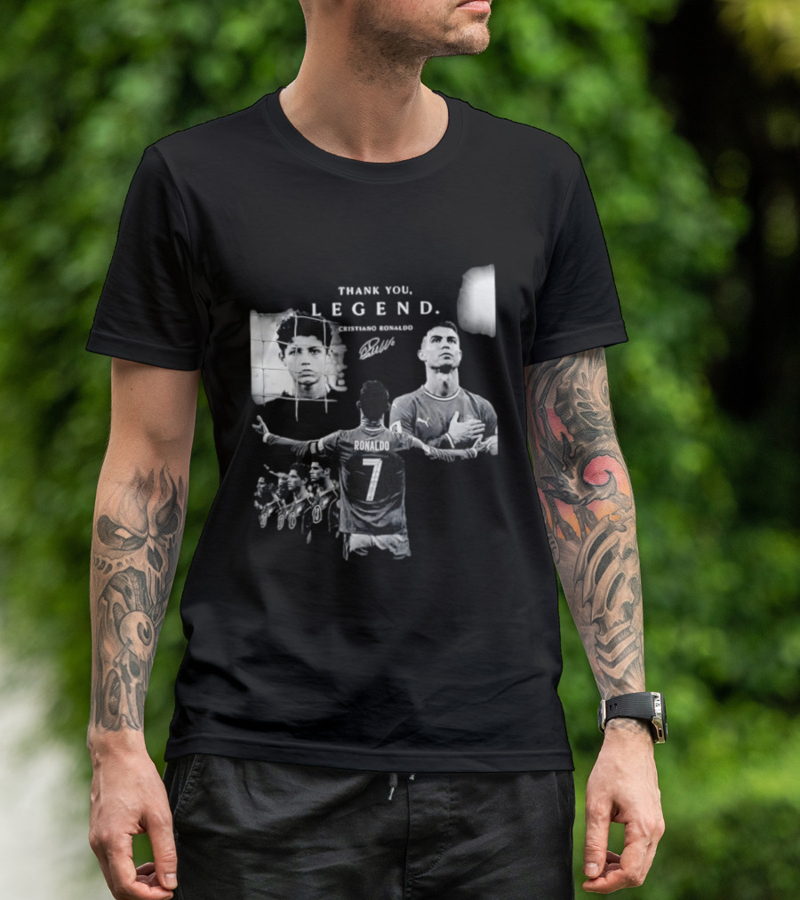 Cristiano Ronaldo Thank You Legend Portugal Number 7 Football T-Shirt