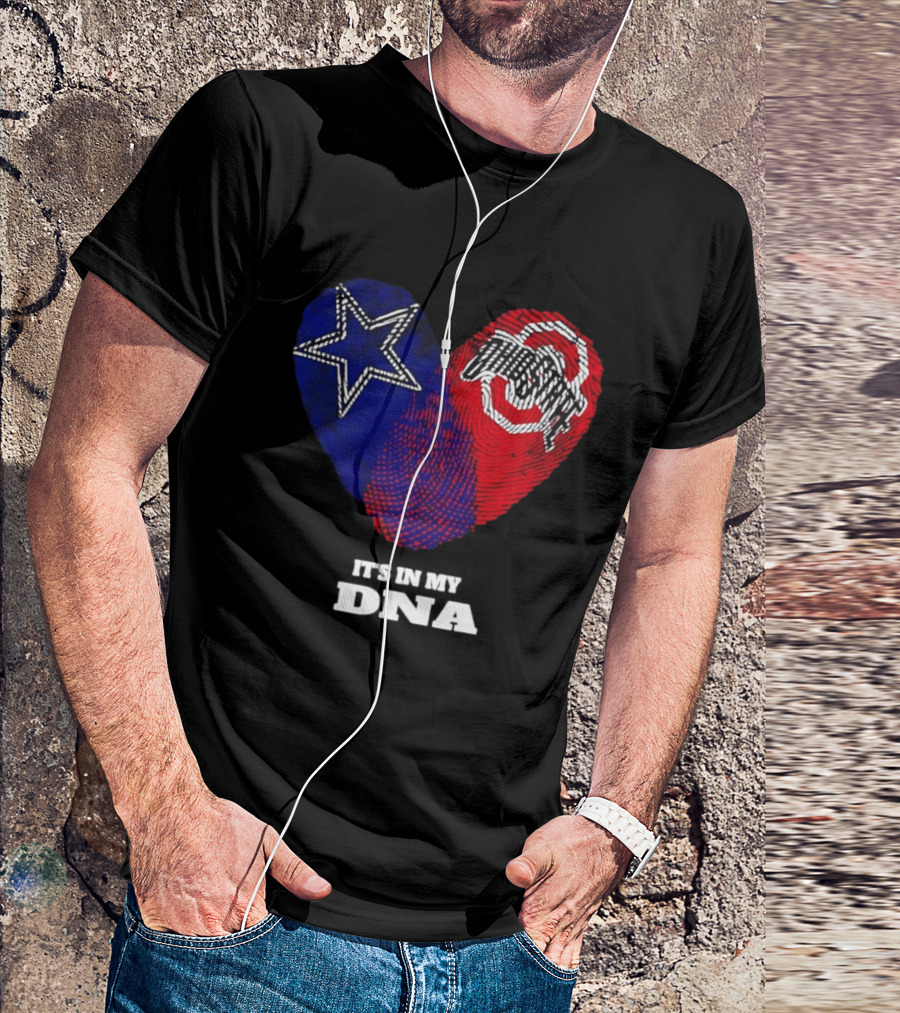Dallas Cowboys Star And Ohio State Buckeyes Logo It's In My DNA T-Shirt