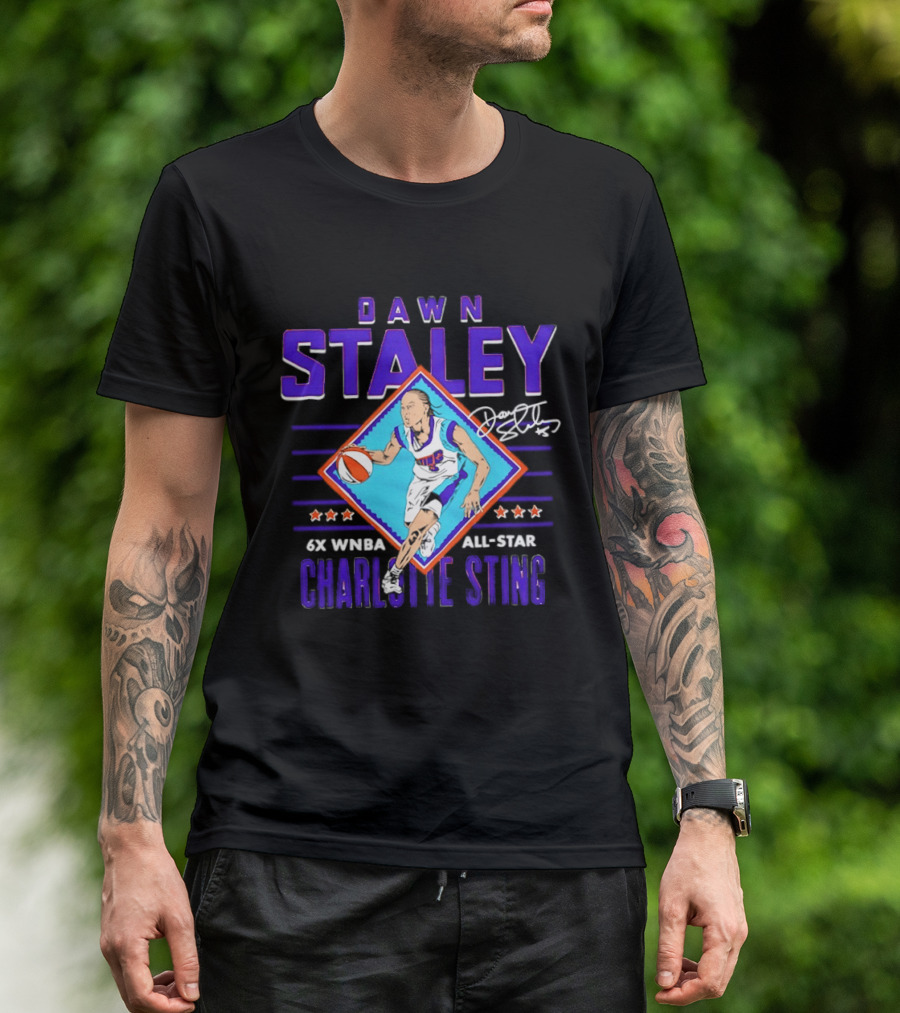Dawn Staley Charlotte Sting 6x WNBA All Star Basketball Legend T-Shirt